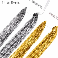 luxusteel menwomen necklaces pendants 10pcslot stainless steel no fade 2mm box chains necklace diy accessories 18inch 24inch