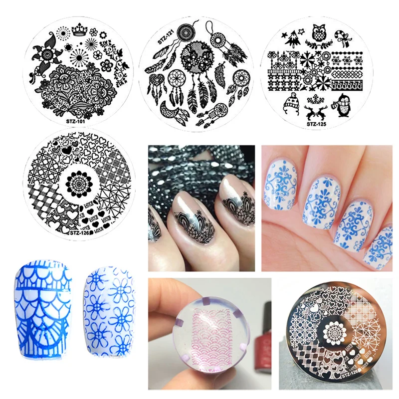 Bittb пилочки для ногтей шаблоны дизайна трафаретные гвозди Наборы инструментов