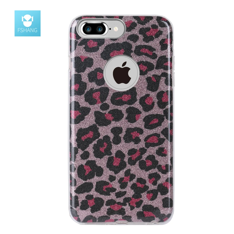 Чехол для телефона Коке iPhone 7 Plus бренд fshang ТПУ армии камуфляж Leopard Обложка 3 в 1 Coque