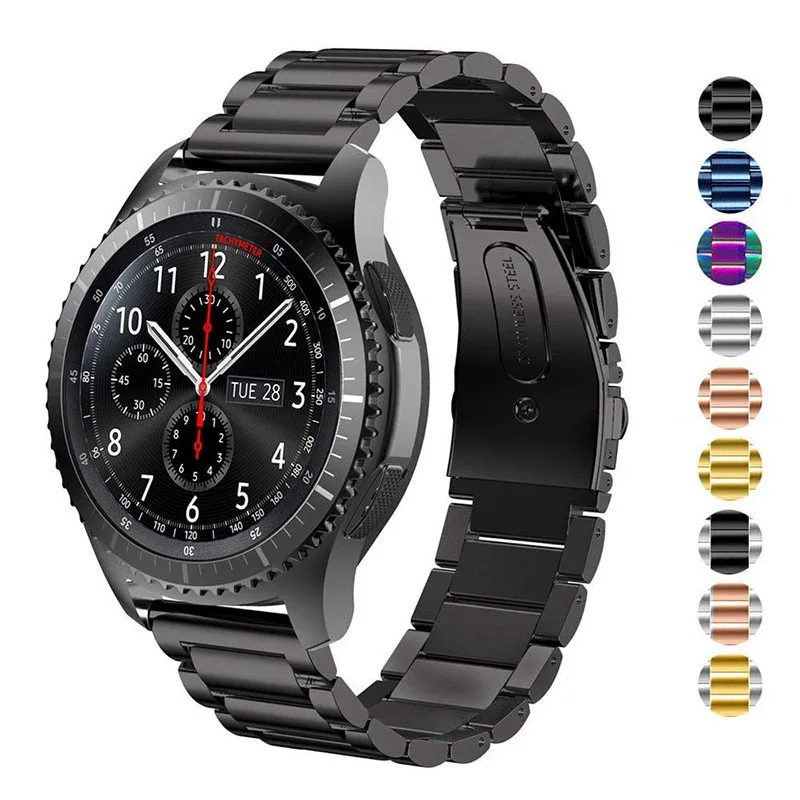 Нержавеющая сталь ремешок для наручных часов samsung GearS2/S3 Frontier Браслет Ремни 20/22 мм Galaxy Watch42/46 мм huawei 2 Quick release группа