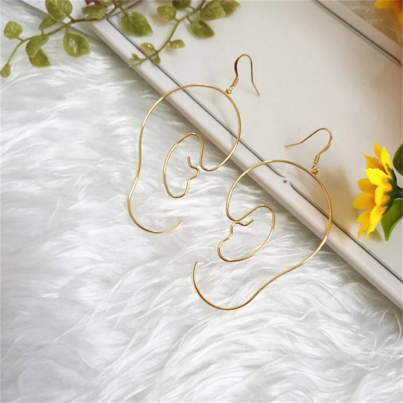 Бесплатная доставка модные женские ювелирные изделия длинные серьги полые