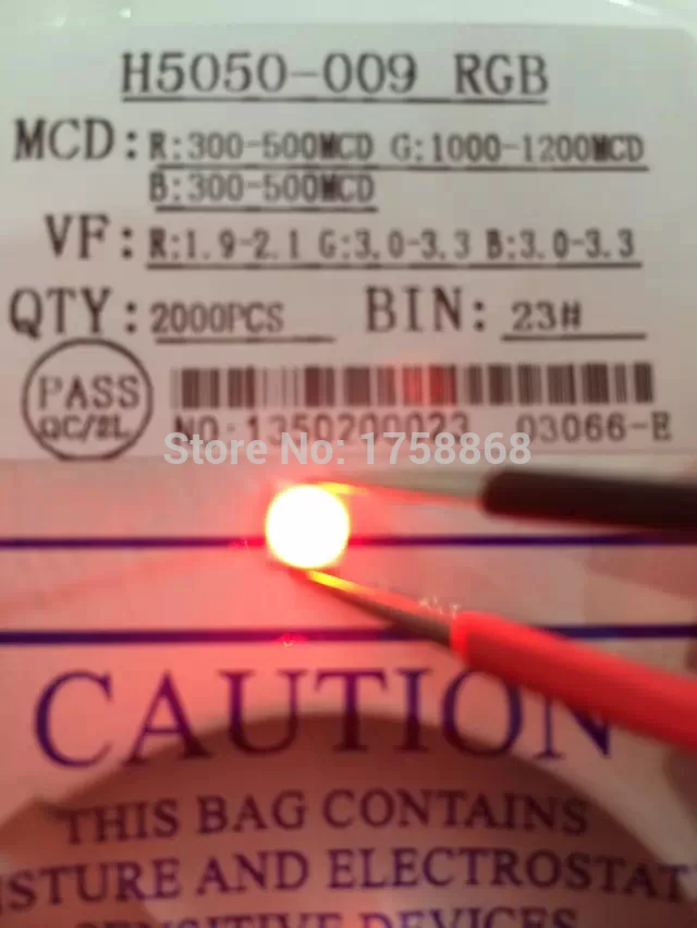 100 шт. 5050 RGB SMD/SMT LED PLCC 6 3 кристальные супер яркие светильники высокое качество SMD