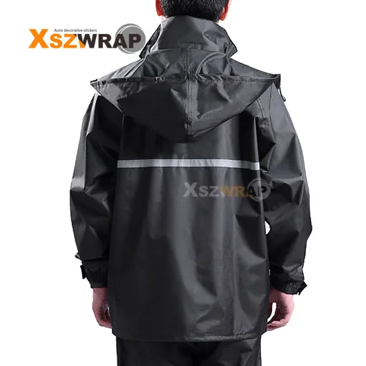 Непромокаемый женский/мужской комплект из куртки и брюк плотное пончо от дождя