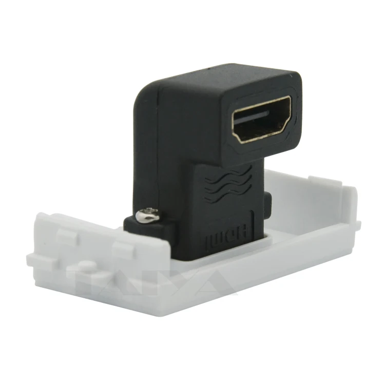 90 HDMI Женский к женскому разъему с угловой боковой HDMI настенная пластина