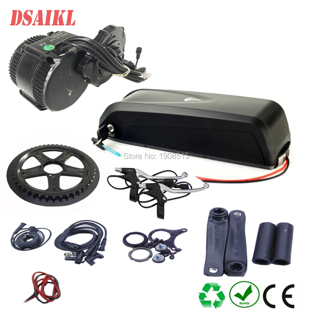 Bafang Средний привод центральный двигатель 48 V 750 W и hailong 48 V 14Ah литий-ионный аккумулятор с зарядным устройством