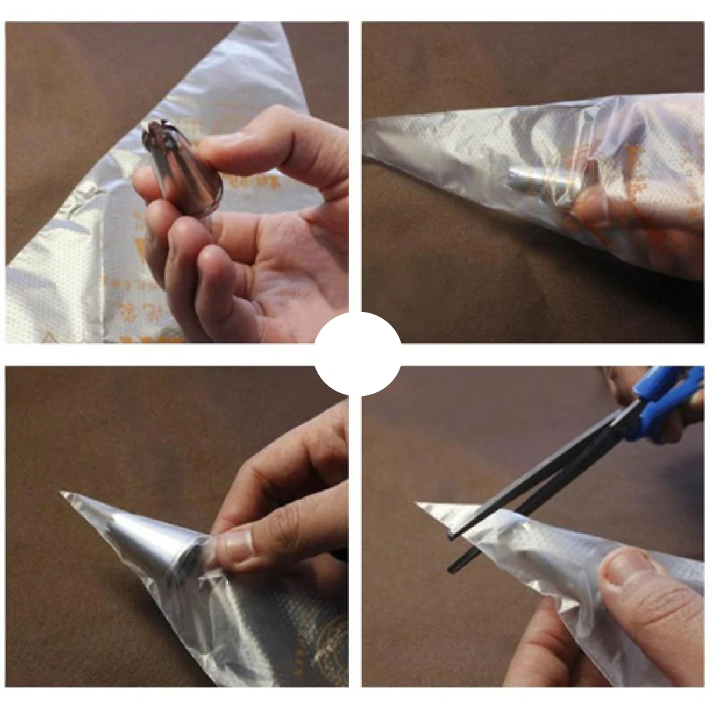 100 шт маленький размер пластиковые одноразовые торты кондитерский мешок мешки + 3