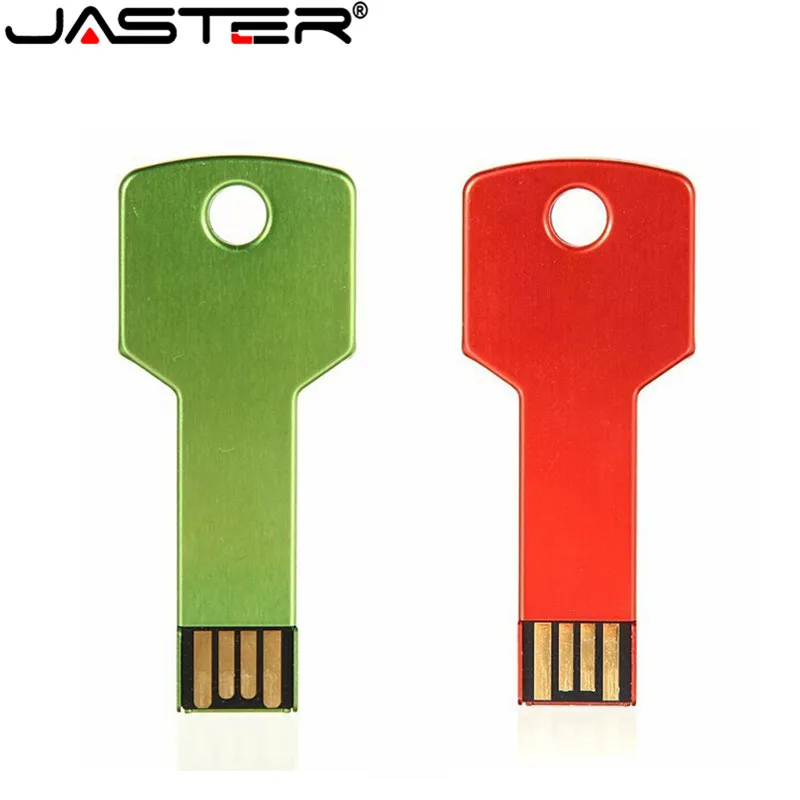 JASTER USB флеш-накопитель с логотипом на заказ, 4 ГБ, 8 ГБ, 16 ГБ, 32 ГБ, 64 ГБ, металлический флеш-накопитель, карта памяти, форма ключа