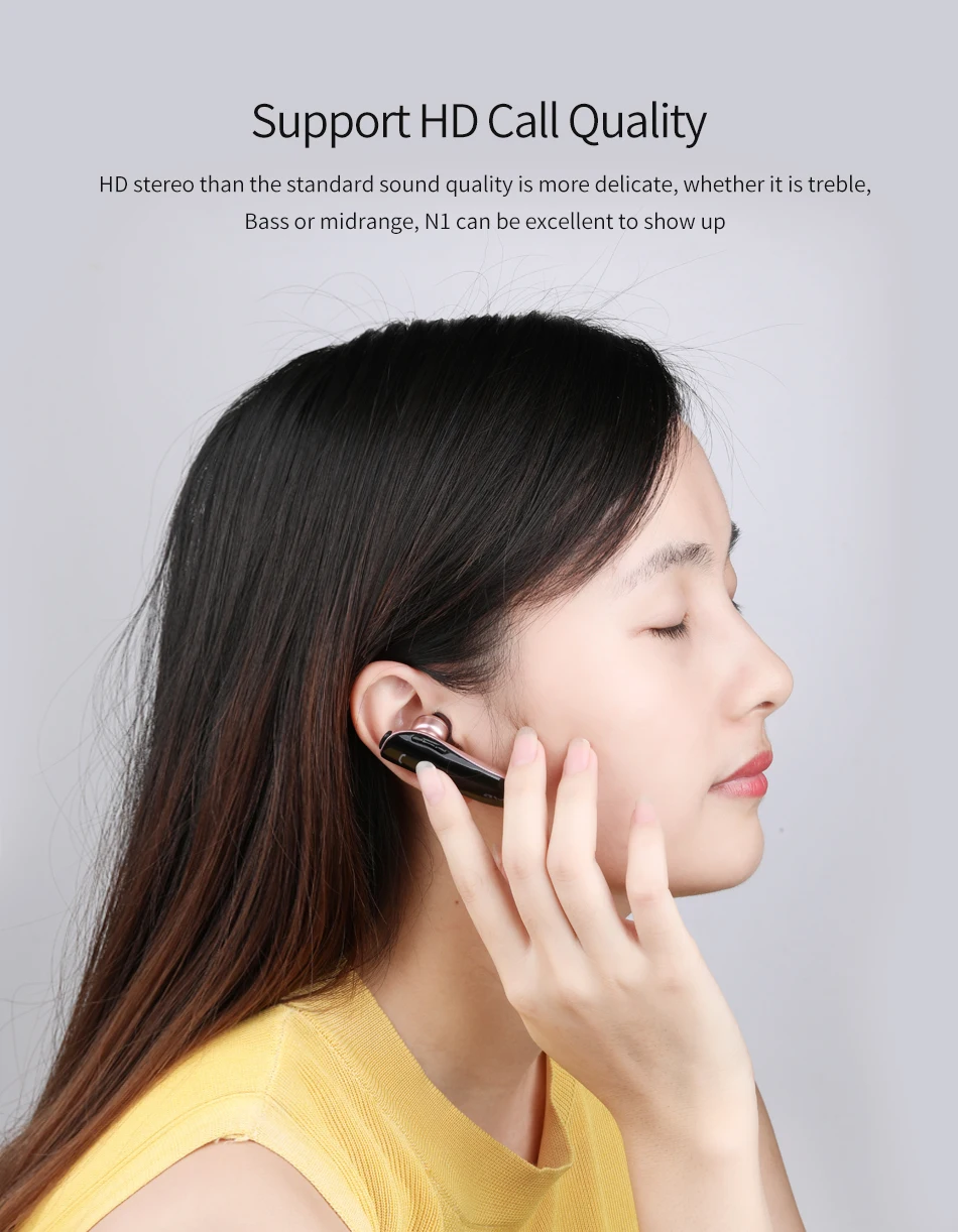 AWEI N1, беспроводные Bluetooth наушники, наушники, мини бизнес наушники-вкладыши, гарнитура с микрофоном, свободные руки, наушники для iPhone, Android