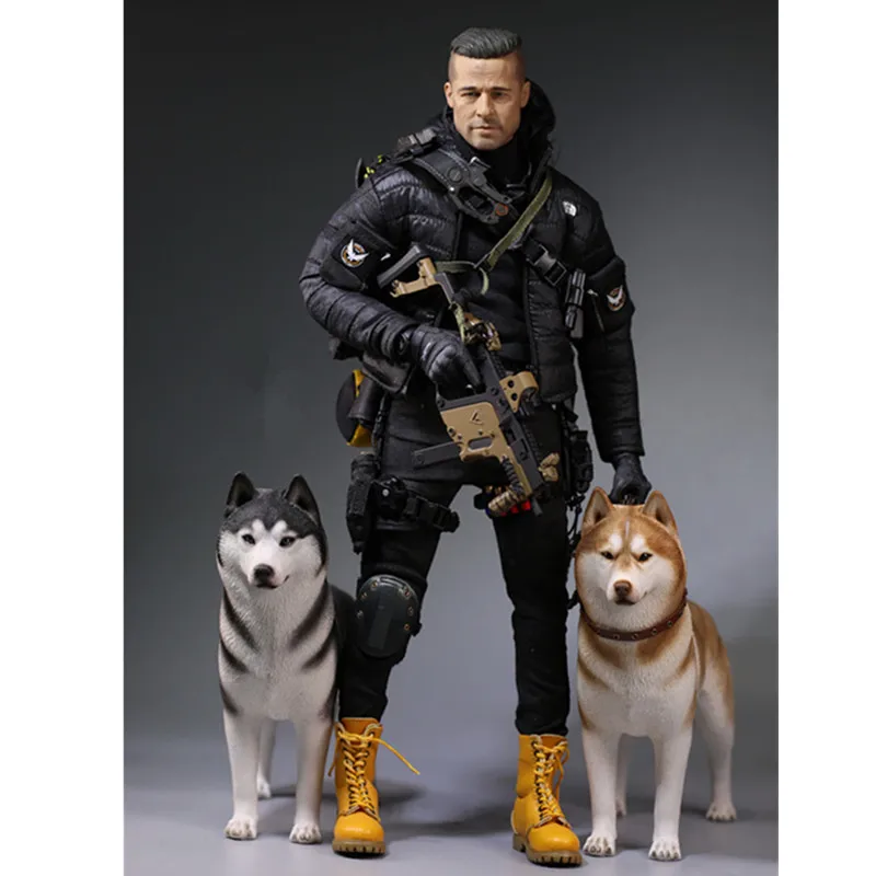 Статуя Сибирского хаски имитация животного 1/6 Solider 16 собака Статуэтка из смолы