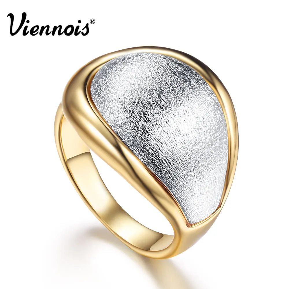 

Viennois Dubai Style Rings for Women Gold Plated Rings Indian Female Cocktail Party Rings Fashion Wedding Engagement Jewelry