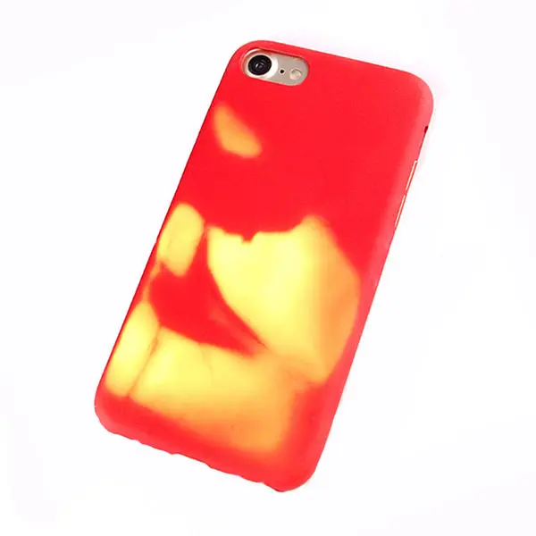 red Чехол HOTR для iphone 5, 5s, 6, 6 S, 7, 7 plus, 8, 8 plus, X термодатчик, чехол с индукцией горячего тепла, мягкий чехол на заднюю панель - Цвет: red