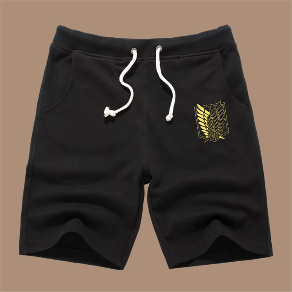 Шорты Эрена из аниме атака на Титанов Прямые хлопковые повседневные короткие