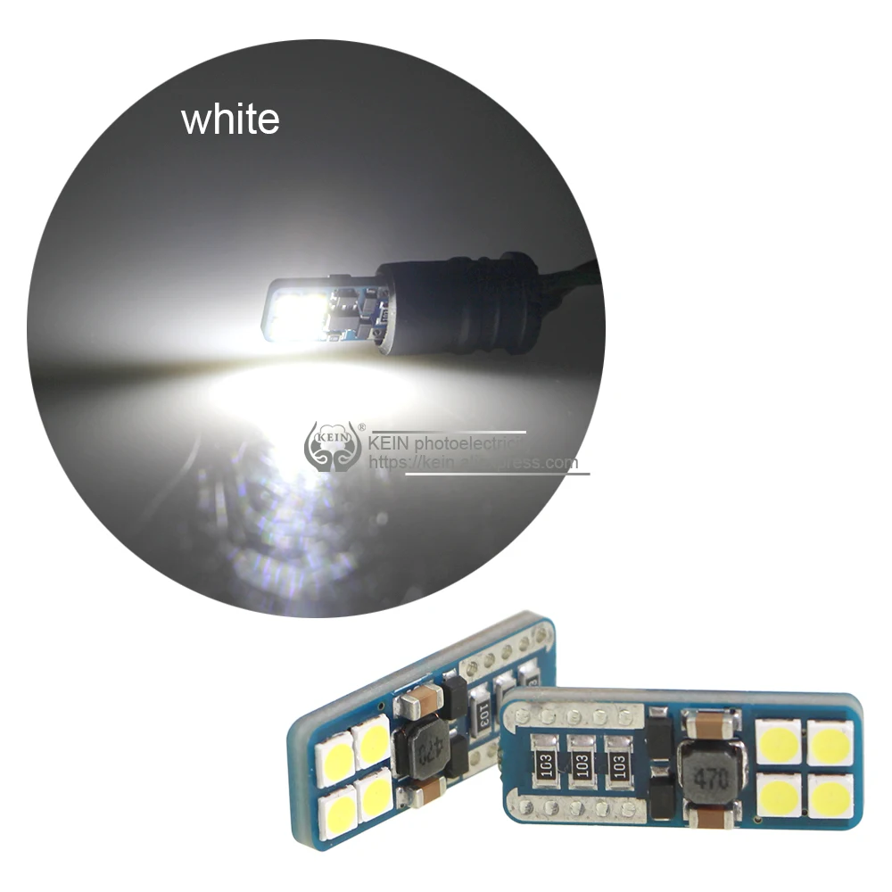 KEIN 2 шт. 8SMD 3030 led t10 габаритные огни w5w 194 автомобильный белый номерной знак Дверь