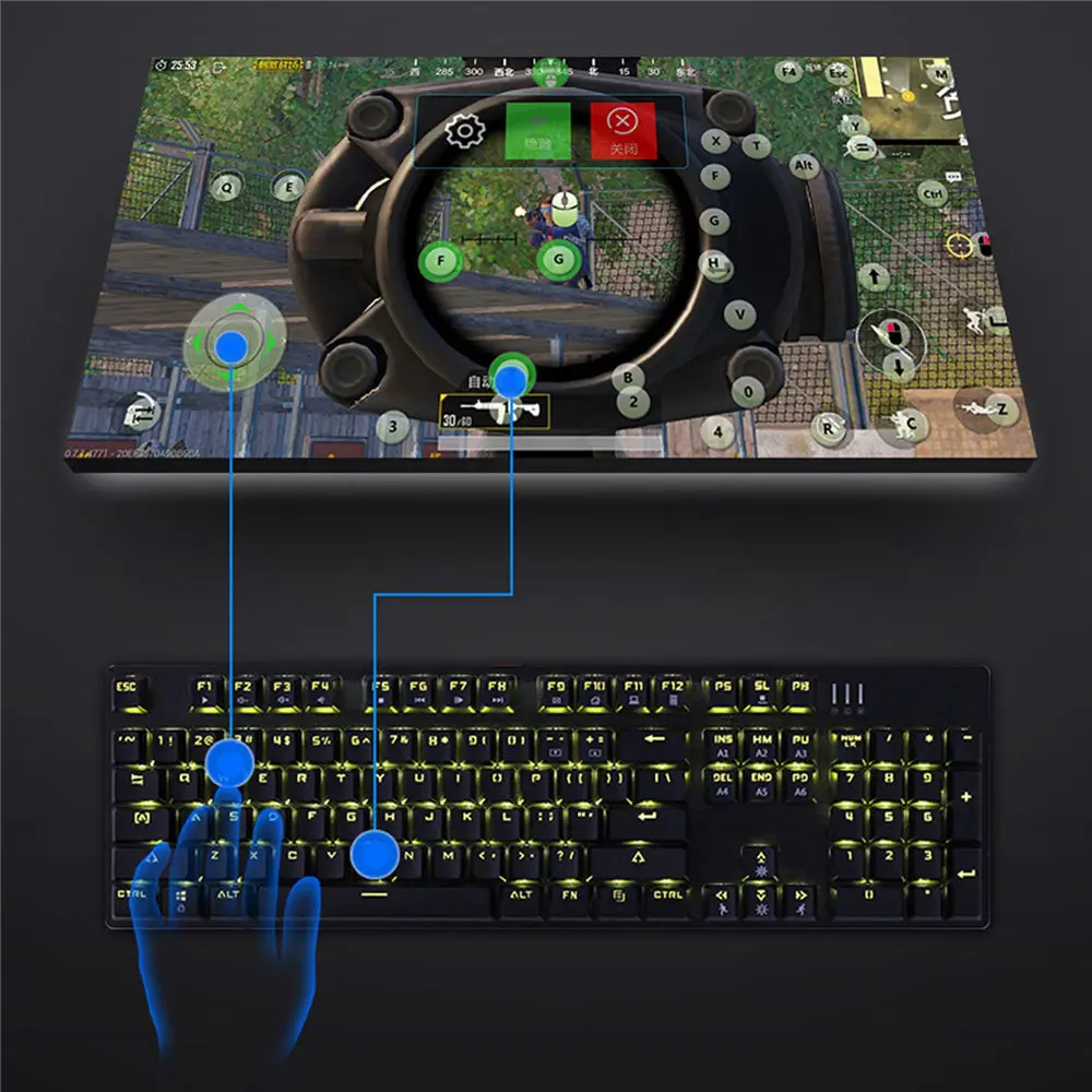 

NEX Gamepad Keyboard Mouse Converter Station Bluetooth Adapter Dock for Mobile PUBG l1r1 Joystick Fire Button Aim Key trigger