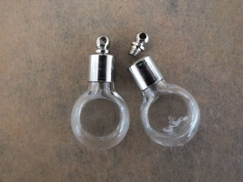 50 шт. Шариковые флаконы из стекла с крышкой на винте диаметром 6 мм для подвески на ожерелье или браслете.