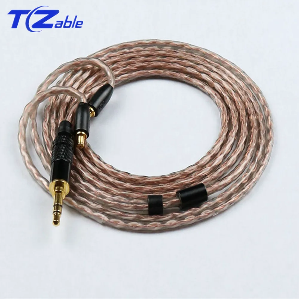 Brown DIY заменить кабель для наушников A2DC pin ls50 ls70 ls200 ls300 e40 e50 провод для гарнитуры 3,5 мм аудио кабель HiFi наушники провода - Цвет: Brown