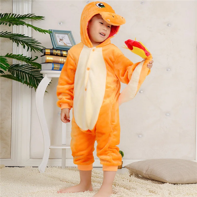 Charizard комбинезон для детей кигуруми пижама костюм charmander fire dragon детская