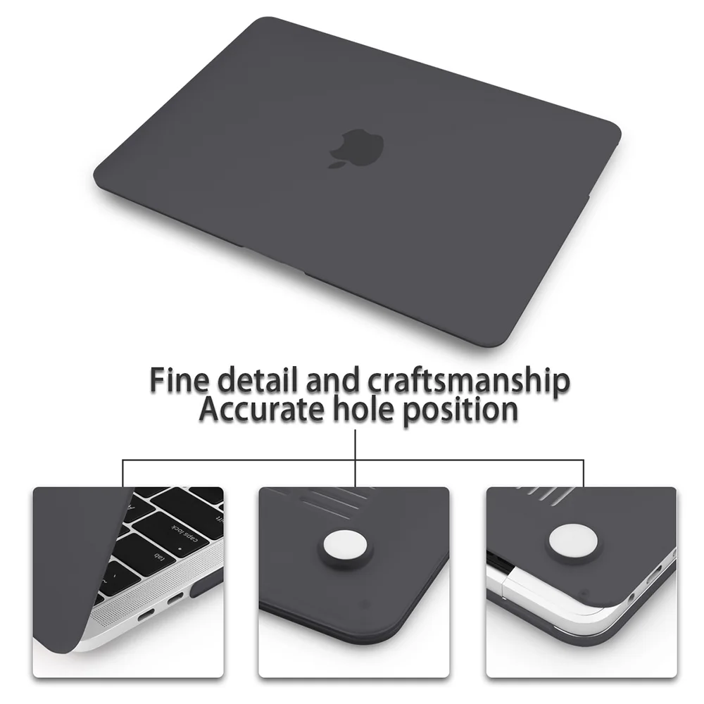 Новый матовый чехол для ноутбука + защита экрана (подарок) клавиатуры Macbook 13 Touch Bar