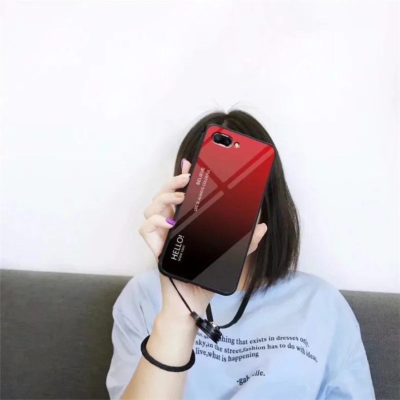 Градиентный стеклянный чехол для huawei Honor 10 Note 10 8X 8C 8A силиконовый защитный бампер для Honor 10 Lite mate 9 10 20 Pro Чехол