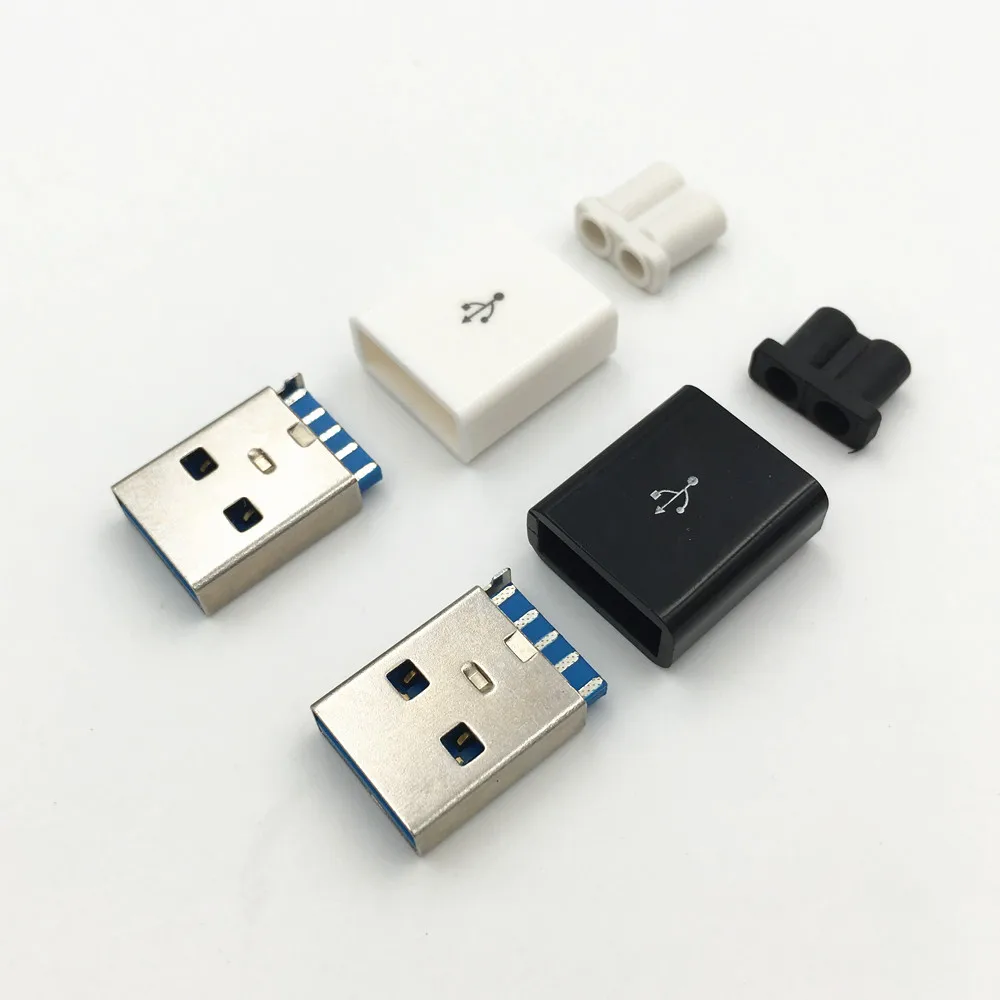 10 комплектов DIY USB 3 0 A Папа 4 штырька тип сварки гнездо в 1 разъем паяльный адаптер