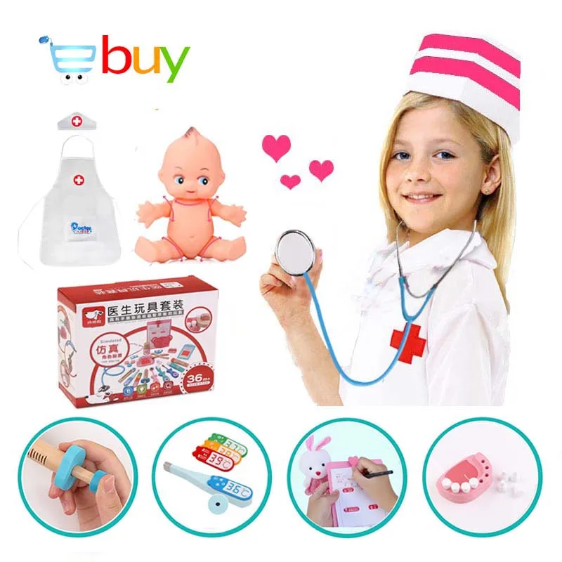 Деревянные игрушки доктор медицинская коробка медсестра косплей игра
