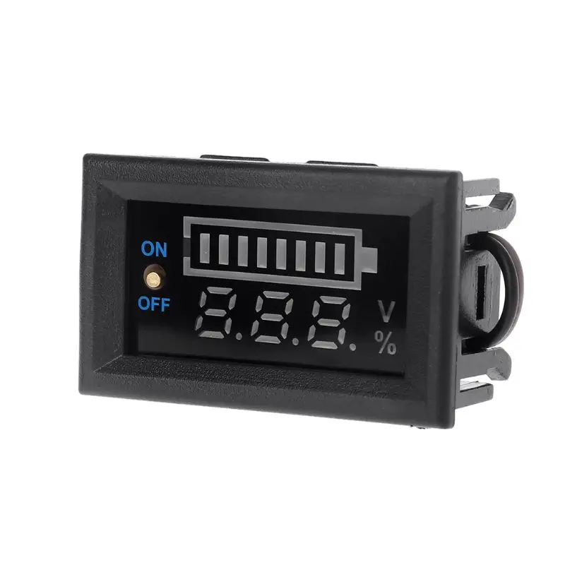 

12V Car Lead Acid Battery Charge Level Capacity Indicator LED Battery Capacity Meter Voltmeter Tester