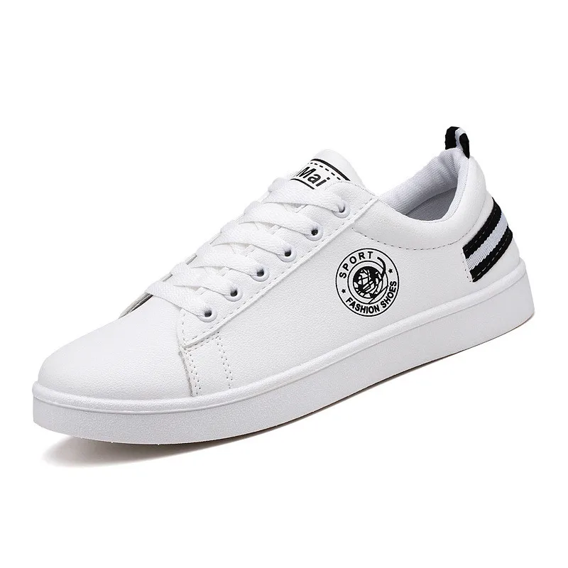 Мужские кроссовки на вулканизированной подошве Белые Повседневные дышащие из