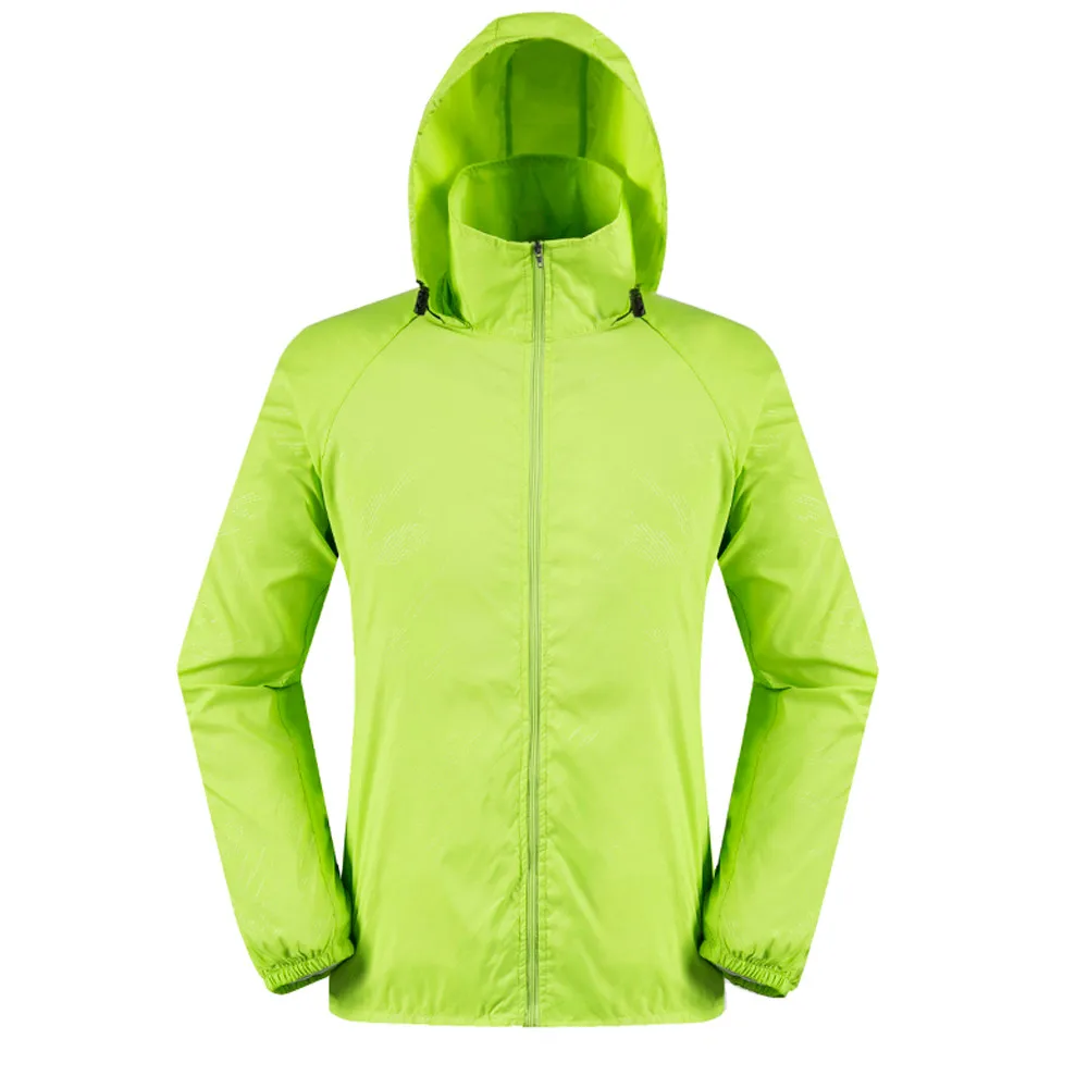 GN JAYCOSIN 5XL, мужская и женская быстросохнущая куртка, легкая куртка, водонепроницаемая ветровка, куртка, защищающая, для бега, пальто, плюс размер, 67 - Цвет: GN