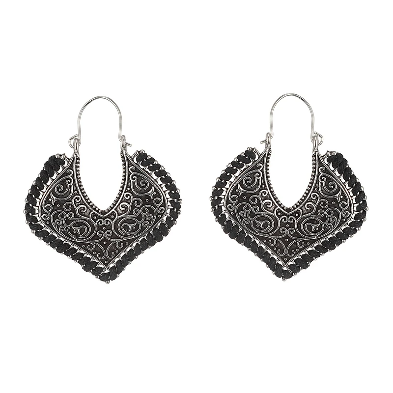 Женские винтажные серьги LOVBEAFAS Boho красные синие черные в виде веревки модные
