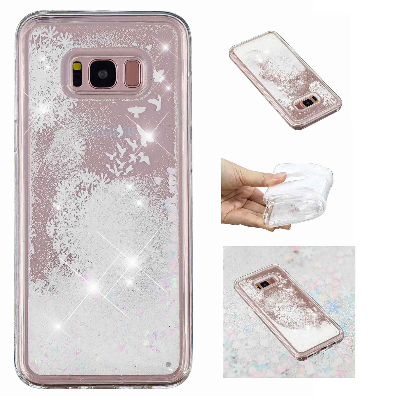 Динамическая жидкость зыбучий песок чехол для Samsung Galaxy S8 plus + SM G955FD G955F телефона 8S