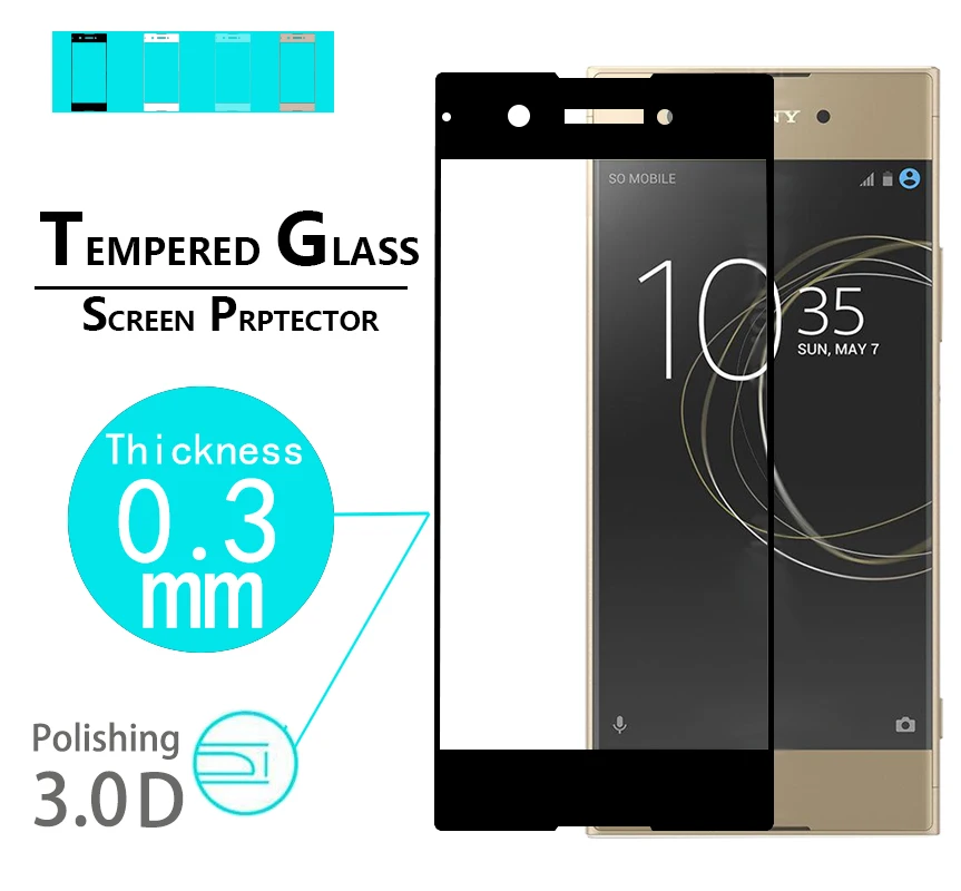 Новая стеклянная пленка с закругленными краями для Sony Xperia XA1 ultra 3D ультраполное