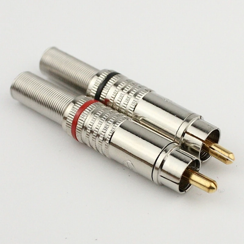 Позолоченный штекер RCA 4 шт./лот|connector rca|connectors goldconnector male |