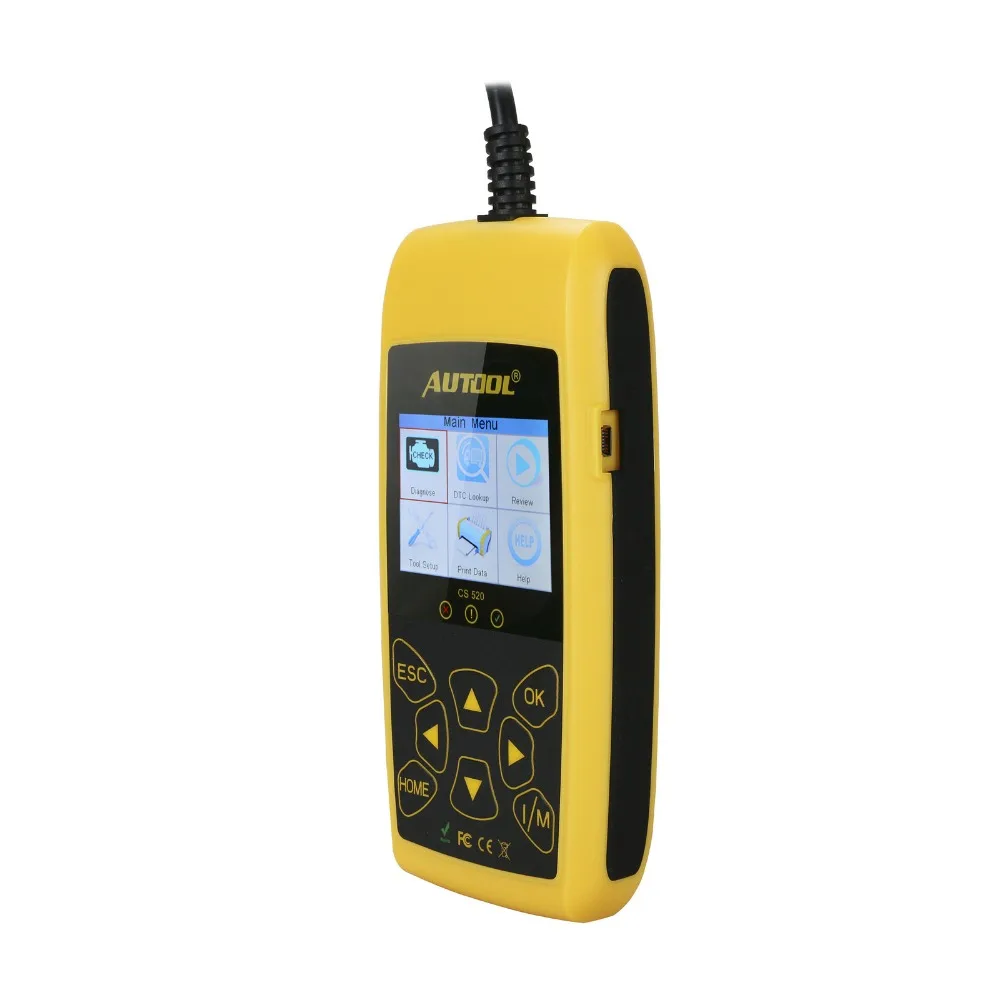 AUTOOL CS520 OBD2 OBDII CAN-BUS Code Reader Live Data Automotive Fault Autool CS-520 OBD Diagnostics Scanner CS 520 |