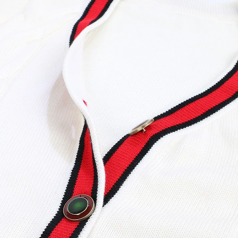 GRUIICEEN V-neck women knitting cardigans 2018 spring single breasted brand new high end loose cardigan jacket coat |