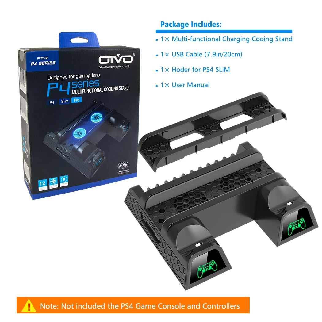 for ps4 dual controller charger console vertical cooling fan stand charging station for sony ps4ps4 slimps4 pro accessories free global shipping