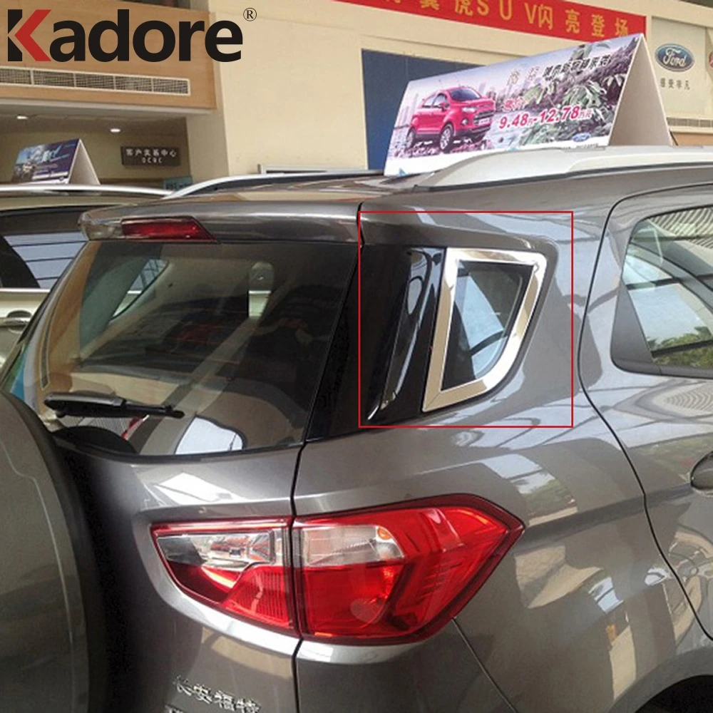 Для Ford Ecosport 2013 2014 2015 2016 накладка из нержавеющей стали на заднее окно боковая