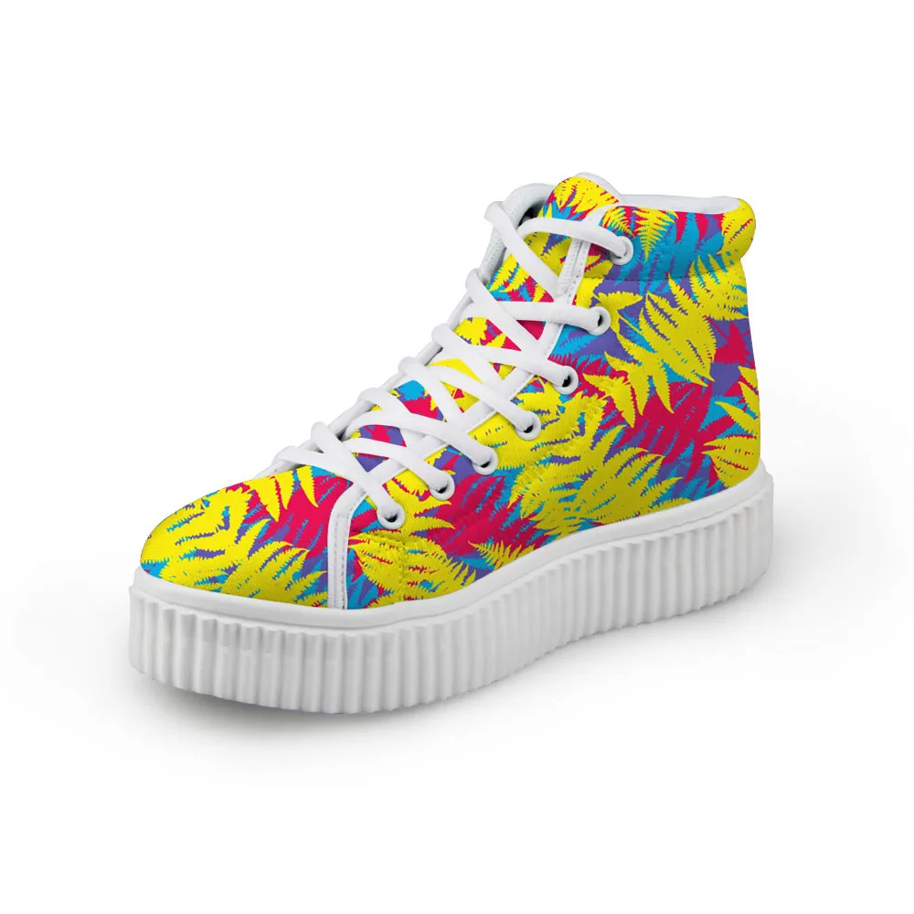 WHEREISART/Женская обувь на платформе сезон весна высокие парусиновые кроссовки с