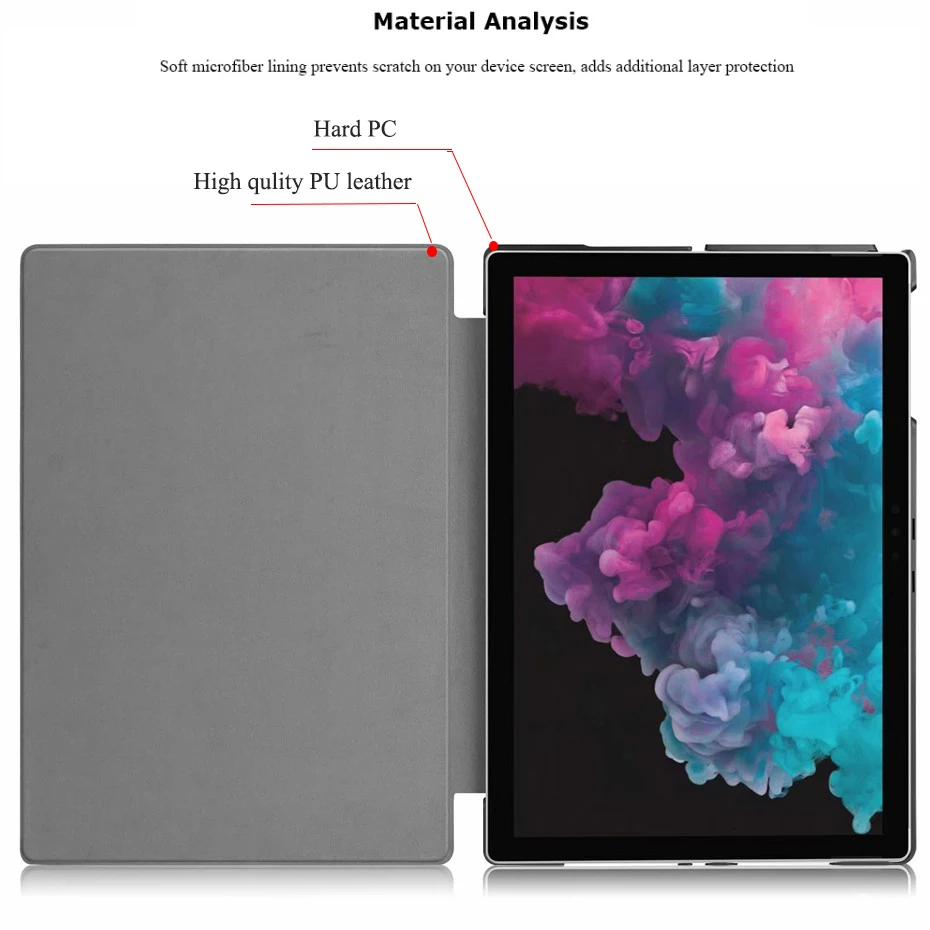 Чехол для ноутбука Microsoft Surface pro 6 7 складной держатель 5 4 чехол новой поверхности +