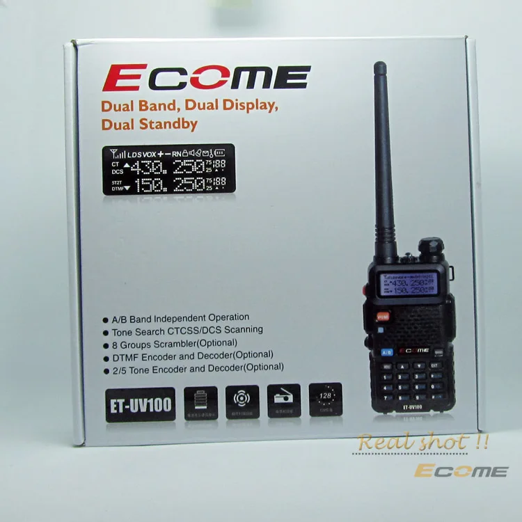 Оригинальная рация Ecome ET uv100 uhf и vhf|walkie talkie|talkie talkievhf walkie talkie |