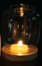 clear glass Стеклянный подсвечник, деревянная подкладка, стеклянная крышка, деревянная подставка, простой домашний декор, вечерние, свадебные украшения, подсвечник - Цвет: clear glass