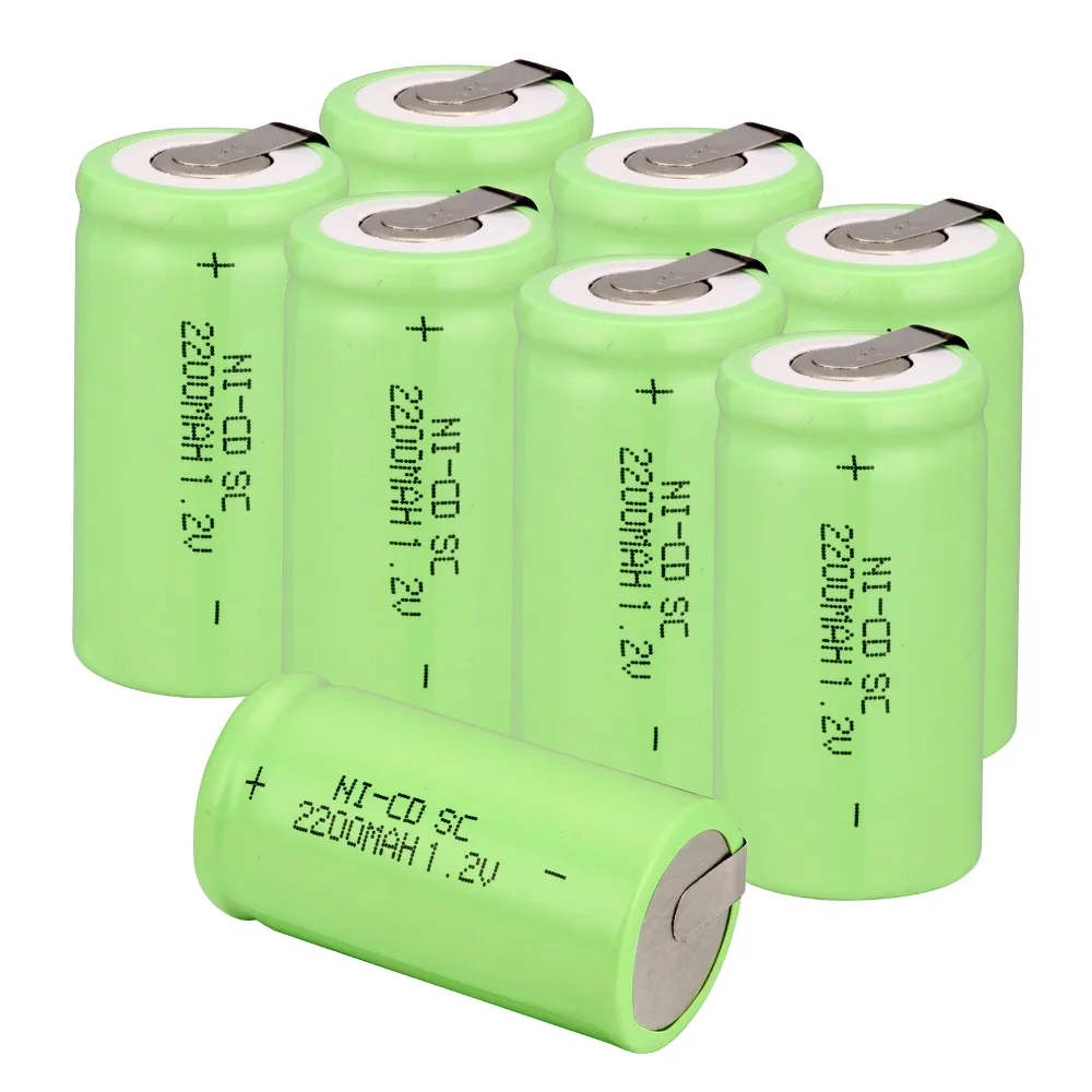 Аккумулятор Anmas Power 1 2 в Ni-CD Sub C SC 2200 мАч зеленая перезаряжаемая батарея nicd с