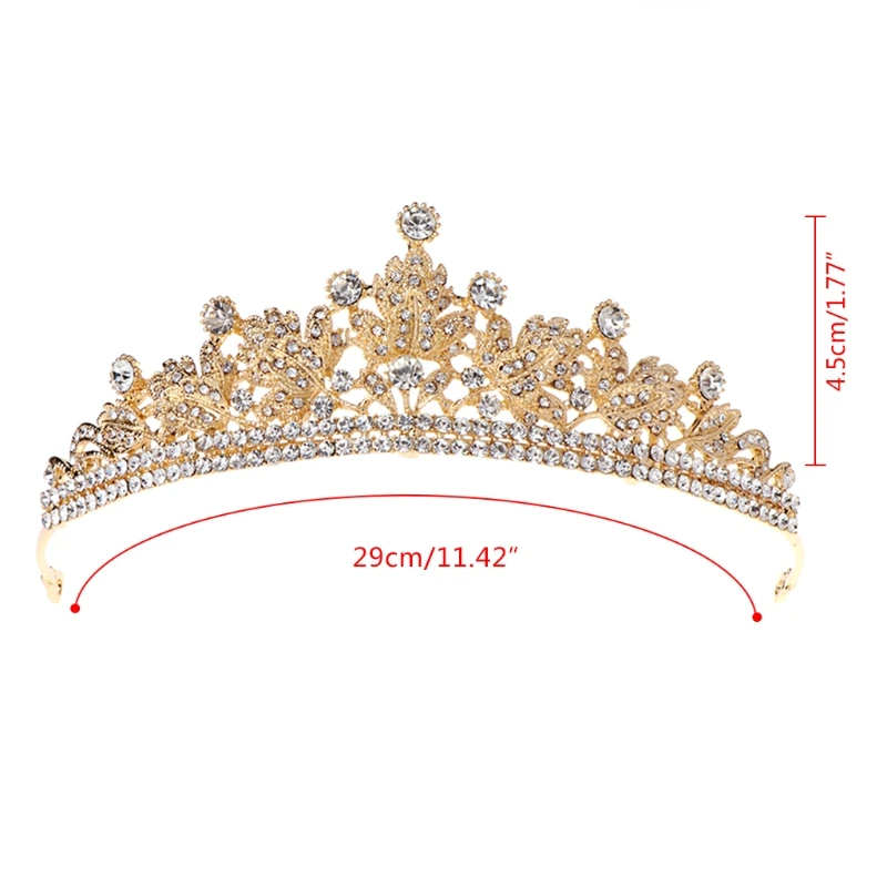 JAVRICK Elegant Bride Crown Luxury Vintage Headwear Women Jewelry Wedding Princess Bridal Hair Accessories Tiara Jewelry