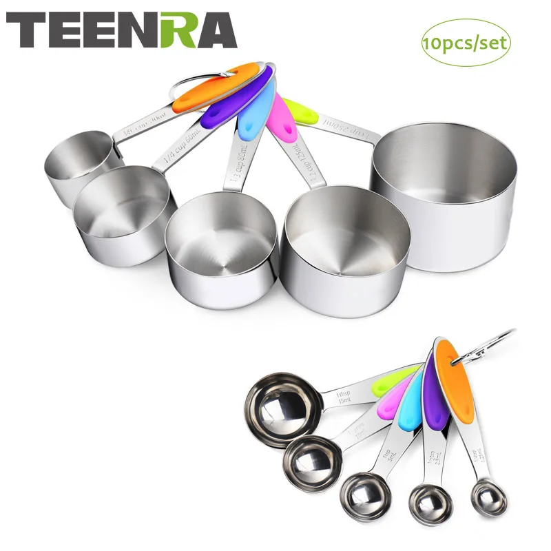 Мерная Ложка TEENRA 10 шт. набор мерных ложек из нержавеющей стали чашки для выпечки