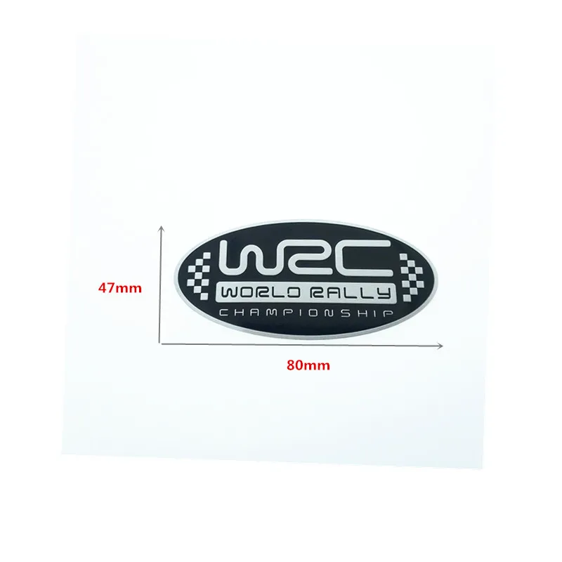 3D WRC World Rally Championship эмблема из алюминиевого сплава наклейка Черный Красный