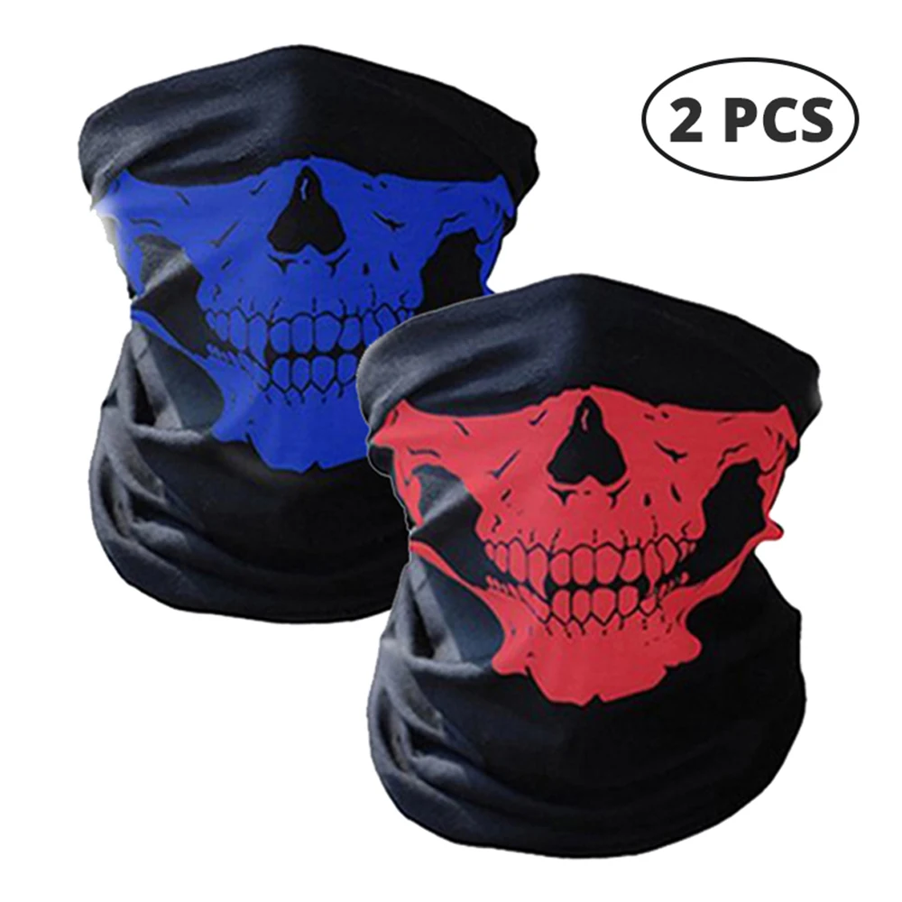 2 pieces HEROBIKER мотоциклетная маска летние Балаклава 2 шт. Череп Призрак Маске Байкер R защитный лицевой щиток ветрозащитная уход за кожей лица маски, шарфы - Цвет: 2 pieces
