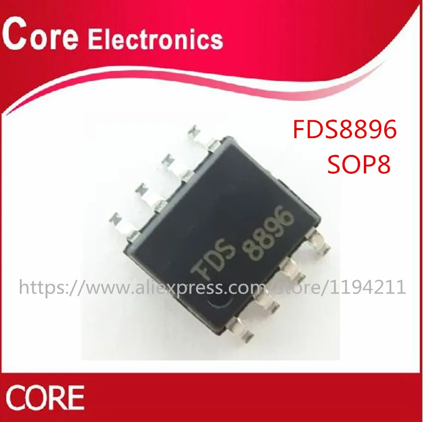 50 шт./лот FDS8896 8896 MOSFET SOP 8 Новинка|Интегральные схемы| |