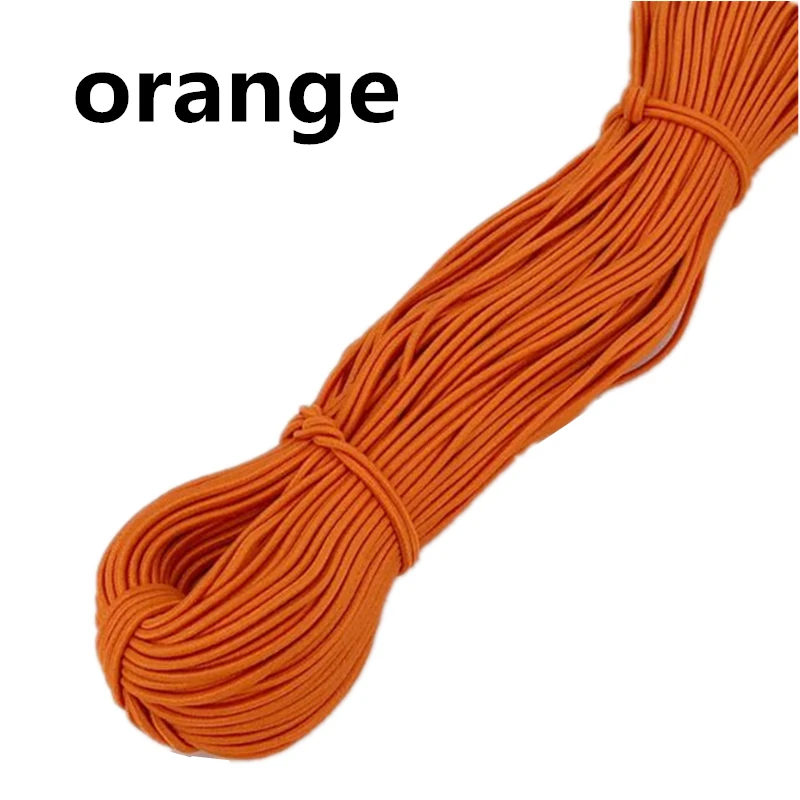orange 10 ярдов 2 мм цветная Высококачественная круглая эластичная лента круглая эластичная повязка Эластичная лента для дома DIY аксессуары для шитья - Цвет: orange