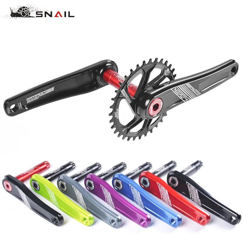 Ведущее колесо SNAIL MTB интегрированное полое CNC Сверхлегкий кривошипник GXP 104bcd