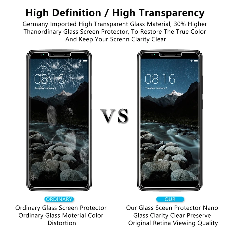 2.5D 0 26 мм 9H Премиум Закаленное стекло для OUKITEL K8 Защитная пленка 6 0|Защитные стёкла