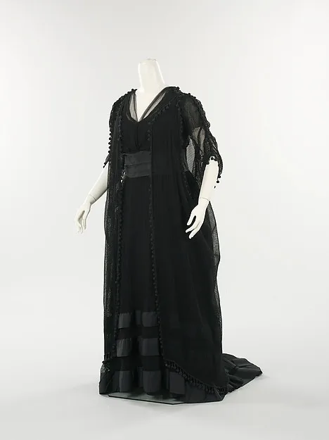 1910 s в Начале xx Века Короля Эдуарда Изысканный Шелковый Готический Викторианской Платье Вверх Игры